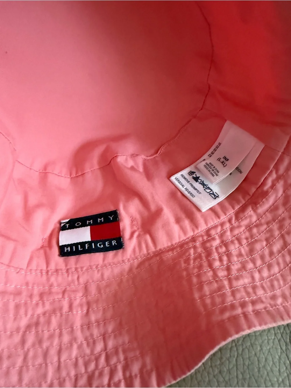 Tommy Hilfiger Coral Pink Bucket Hat 3M-12M